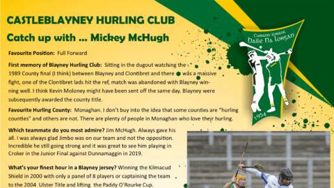 Catch up with Mickey McHugh