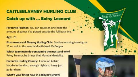 Catch up with Eoin Leonard