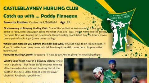 Catch up with Paddy Finnegan