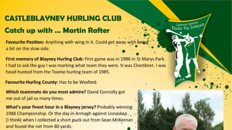 Catch up with Martin Rafter