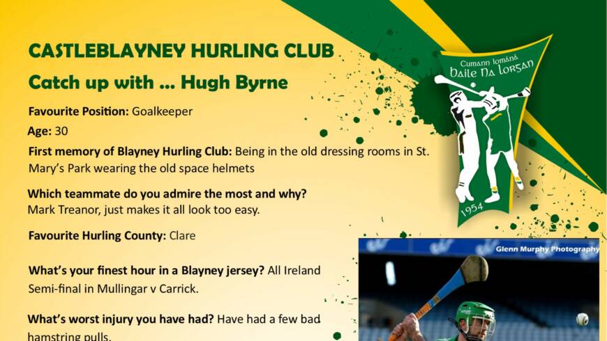 Catch up with Hugh Byrne