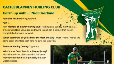 Catch up with Niall Garland