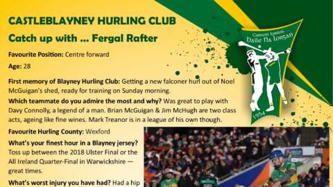 Catch up with Fergal Rafter