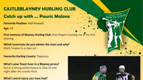 Catch up with Pauric Malone