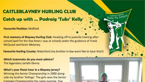Catch up with Padraig Kelly