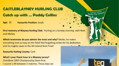 Catch up with Paddy Collins