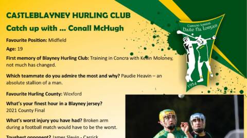 Catch up with Conall McHugh