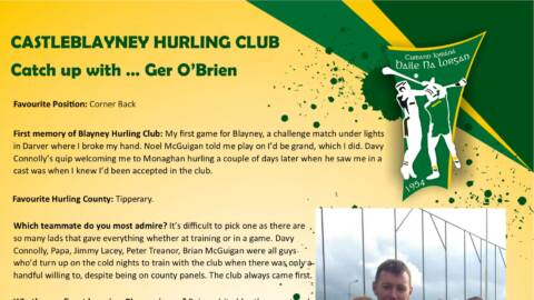 Catch up with Ger O’Brien