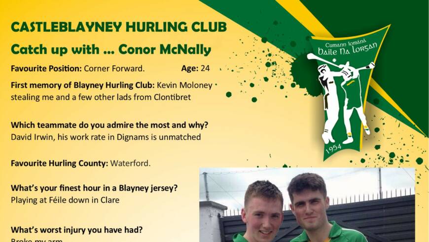 Catch up with Conor McNally